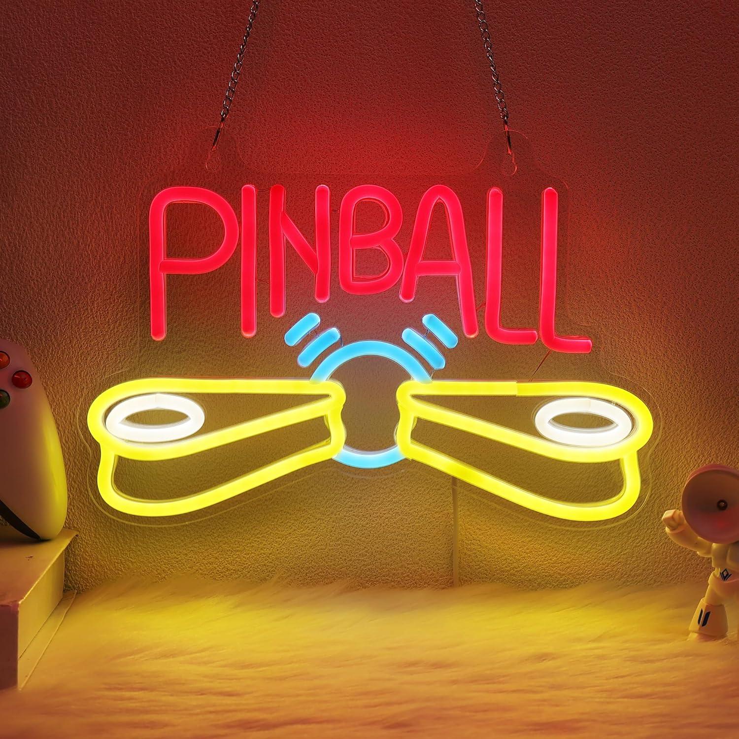 Arcade Games & Vending Llc Photos - Letreiro de néon para pinball, com