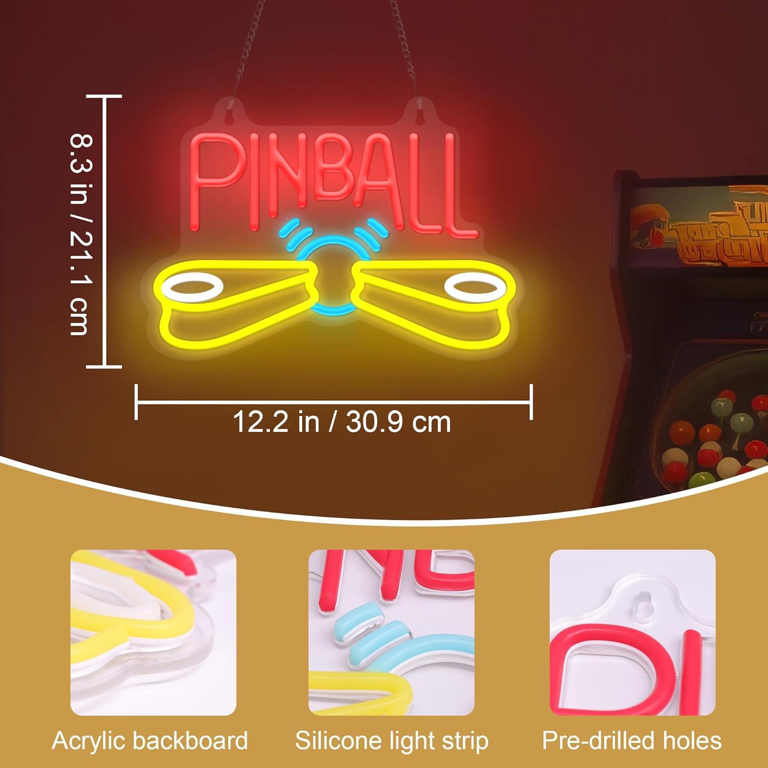 Letreiro de néon para pinball, - Arcade Games & Vending Llc Photos avaliação e preço